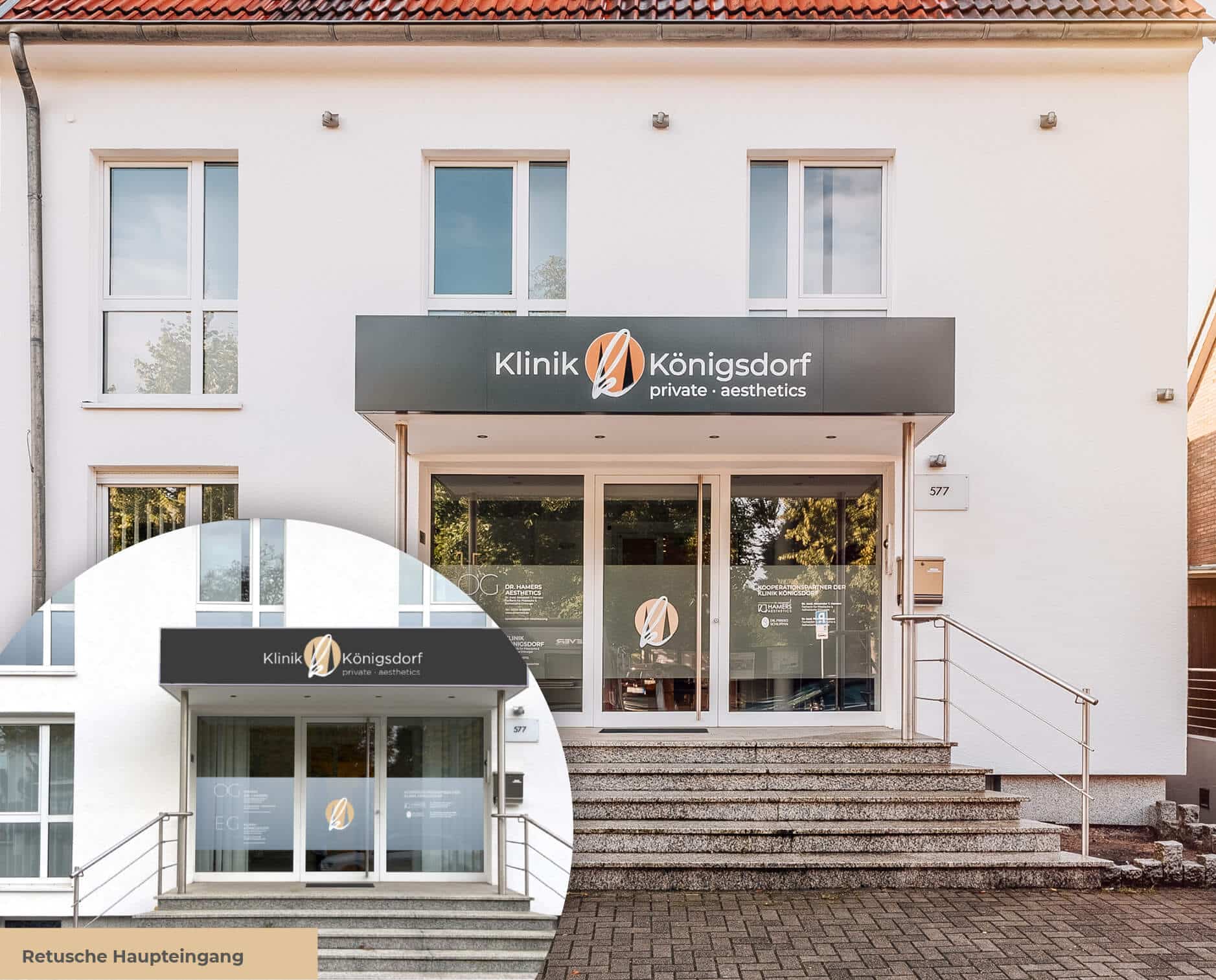 Firmenbeschilderung für die Klinik Königsdorf