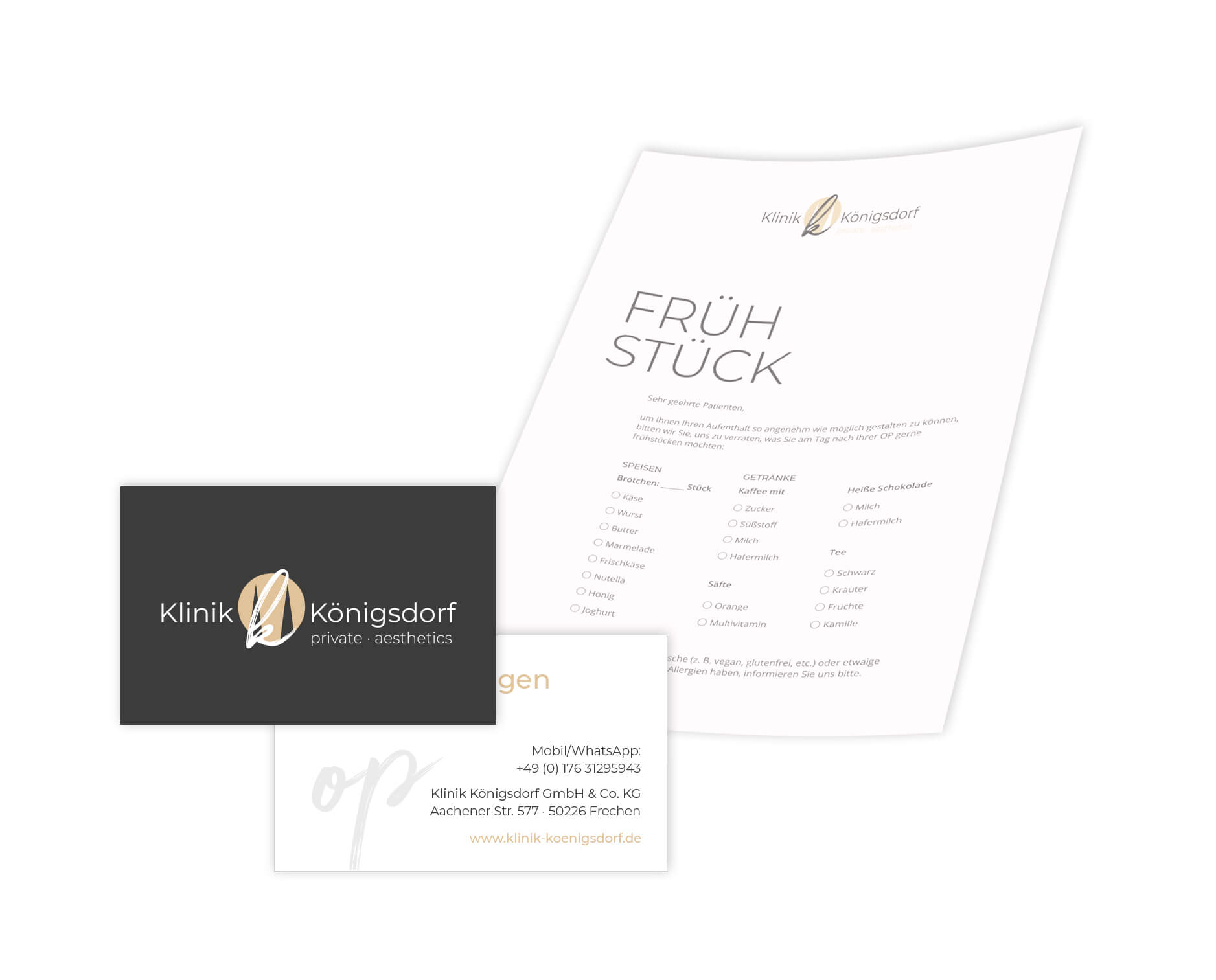 Stationery für die Klinik Königsdorf