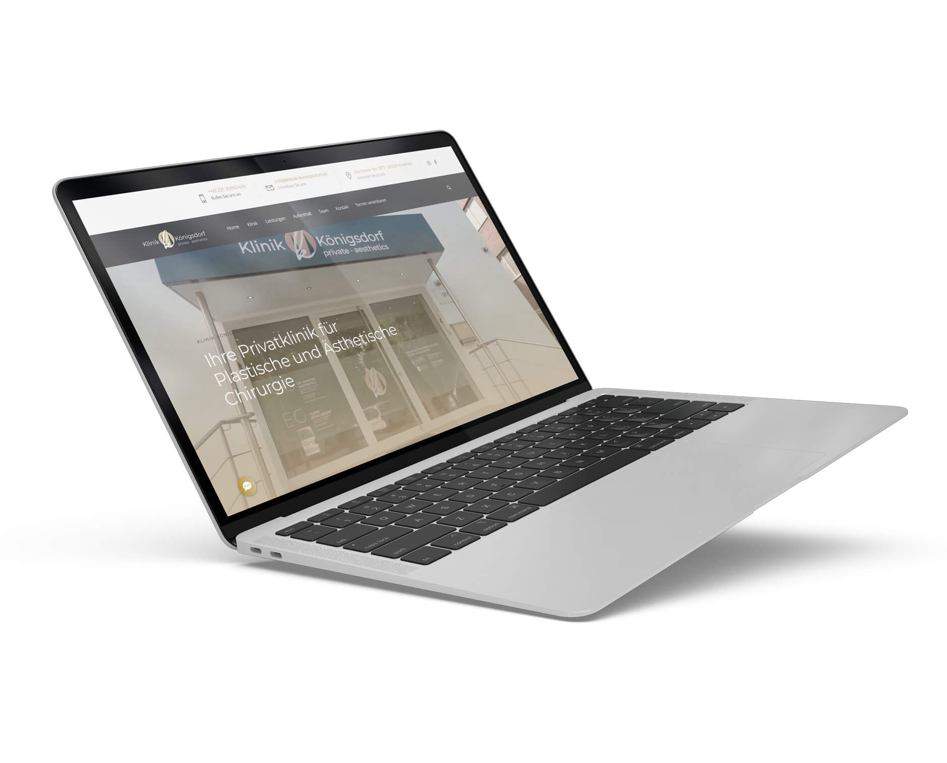 Website für die Klinik Königsdorf